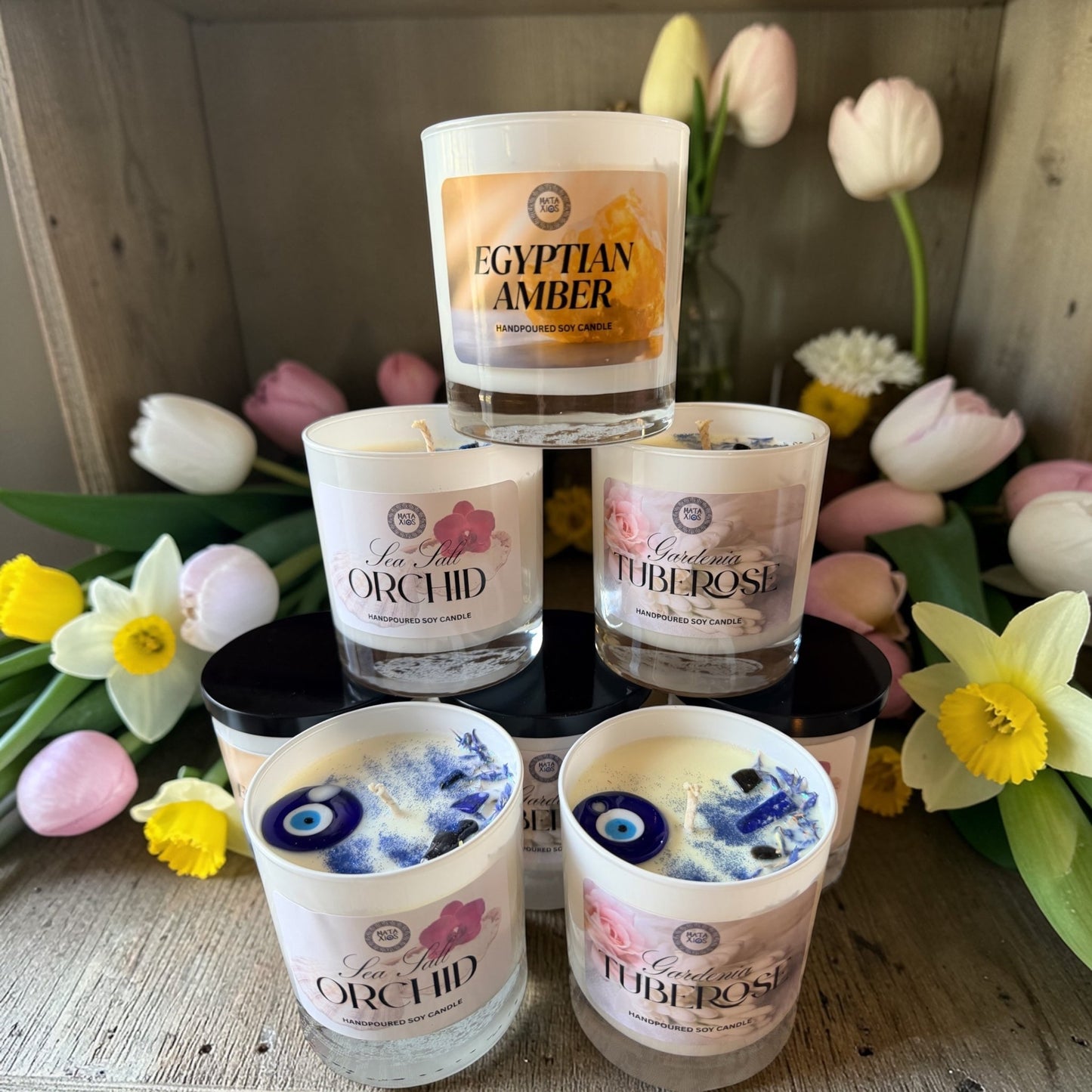 Luxury evil eye candles