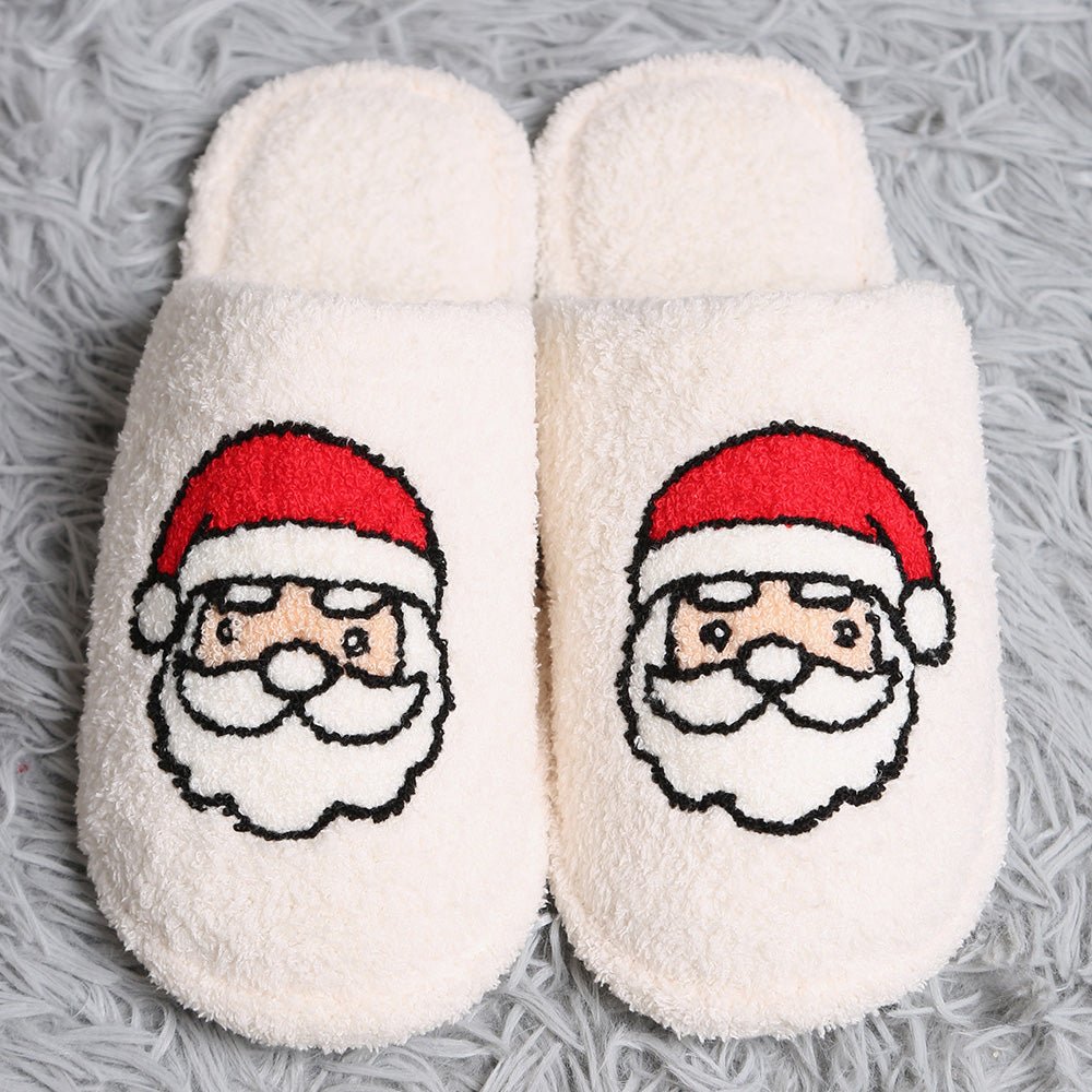 Santa fluffy slippers