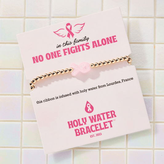 HOLY WATER PINK RIBBON AWARENESS BRACELET