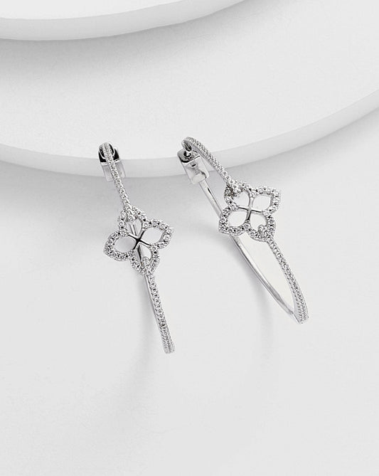 GIA Clover Hoop Earrings