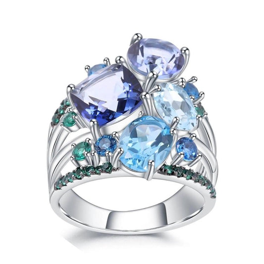 Thalia Blue topaz ring
