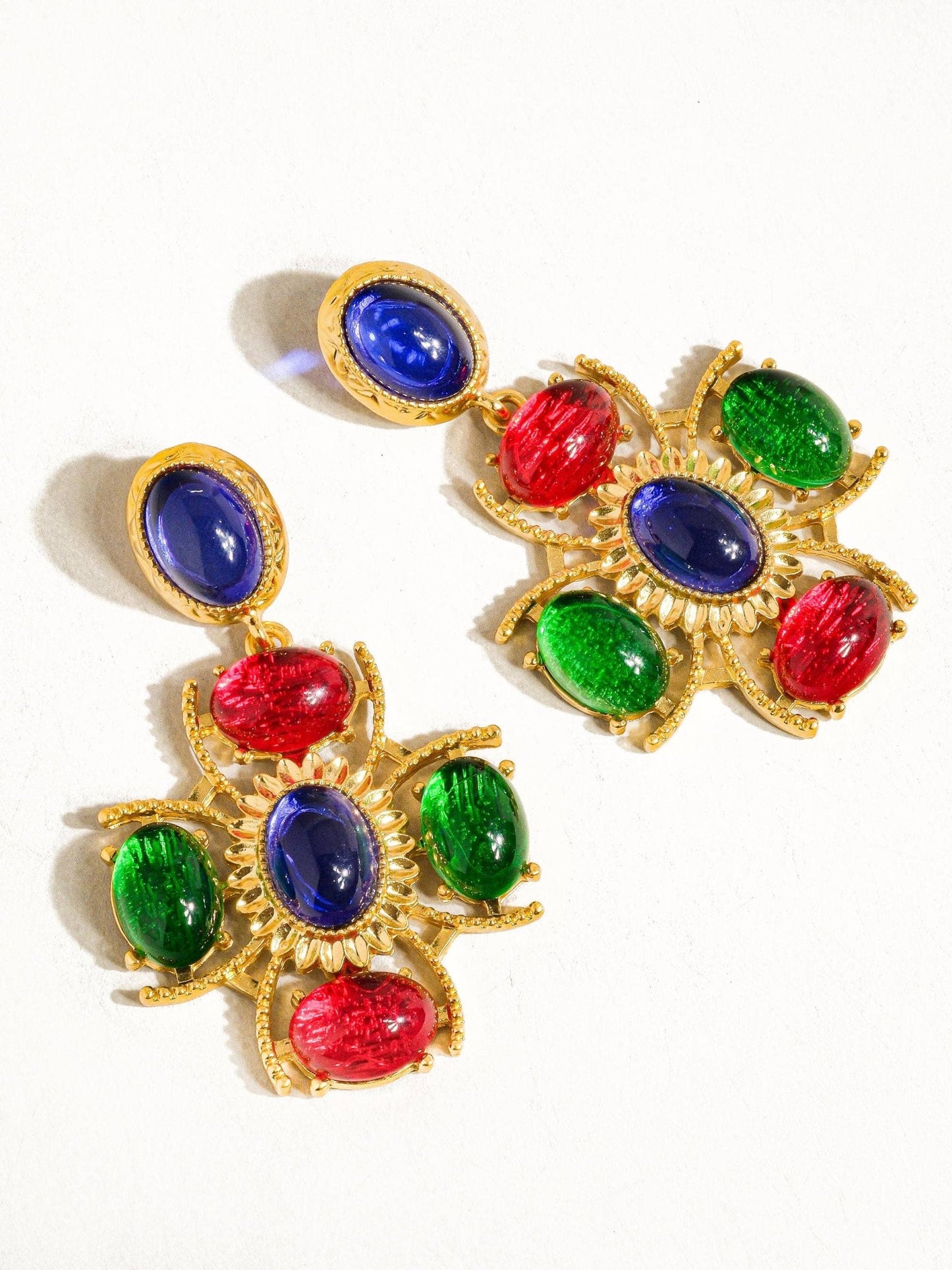 Phoenix 18K Gold Vintage Large Cross Earring