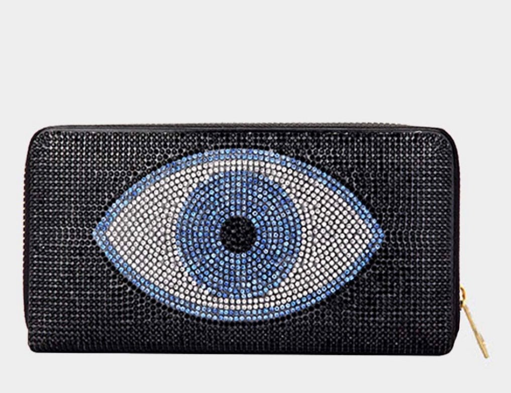 Evil eye bling wallet