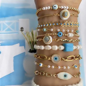 SANTORINI PEARLY EYES BRACELETS