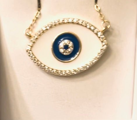 White with blue eye