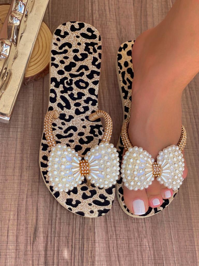 Cheetah with Pearl bow