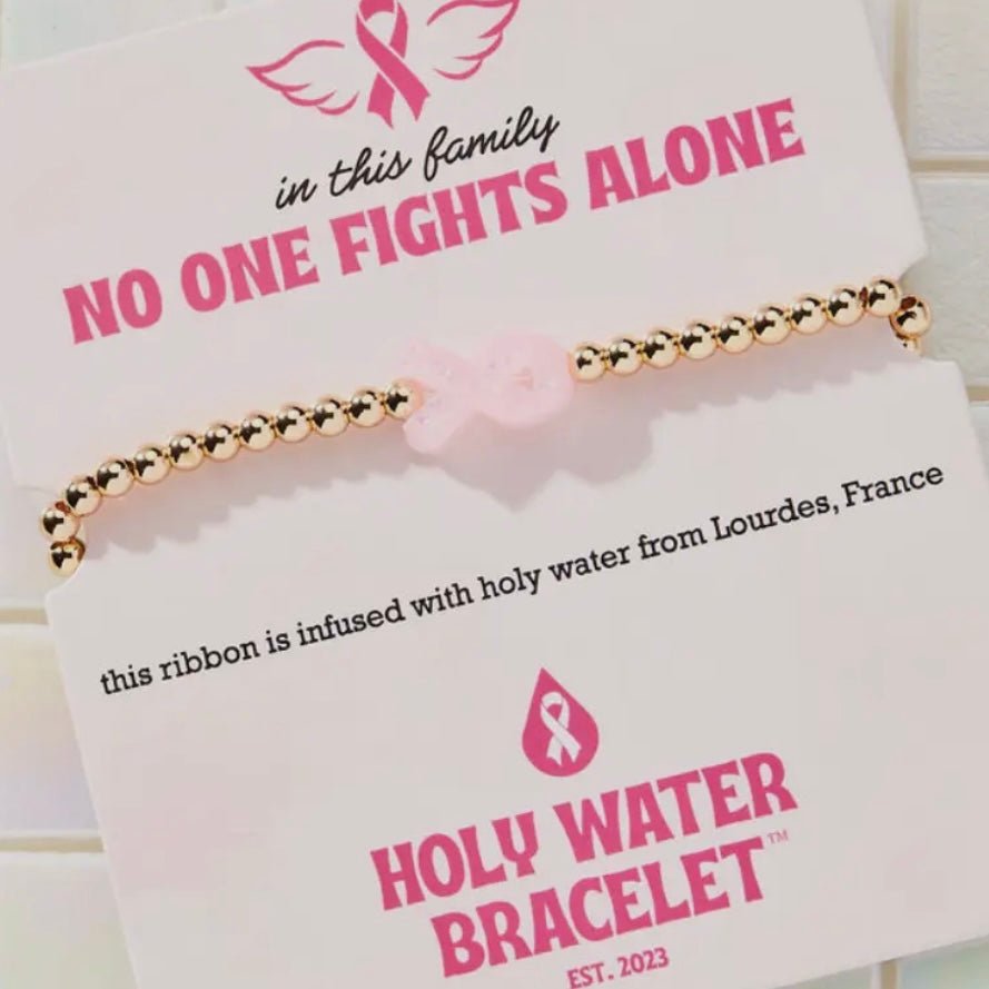 Breast cancer holy water bracelets