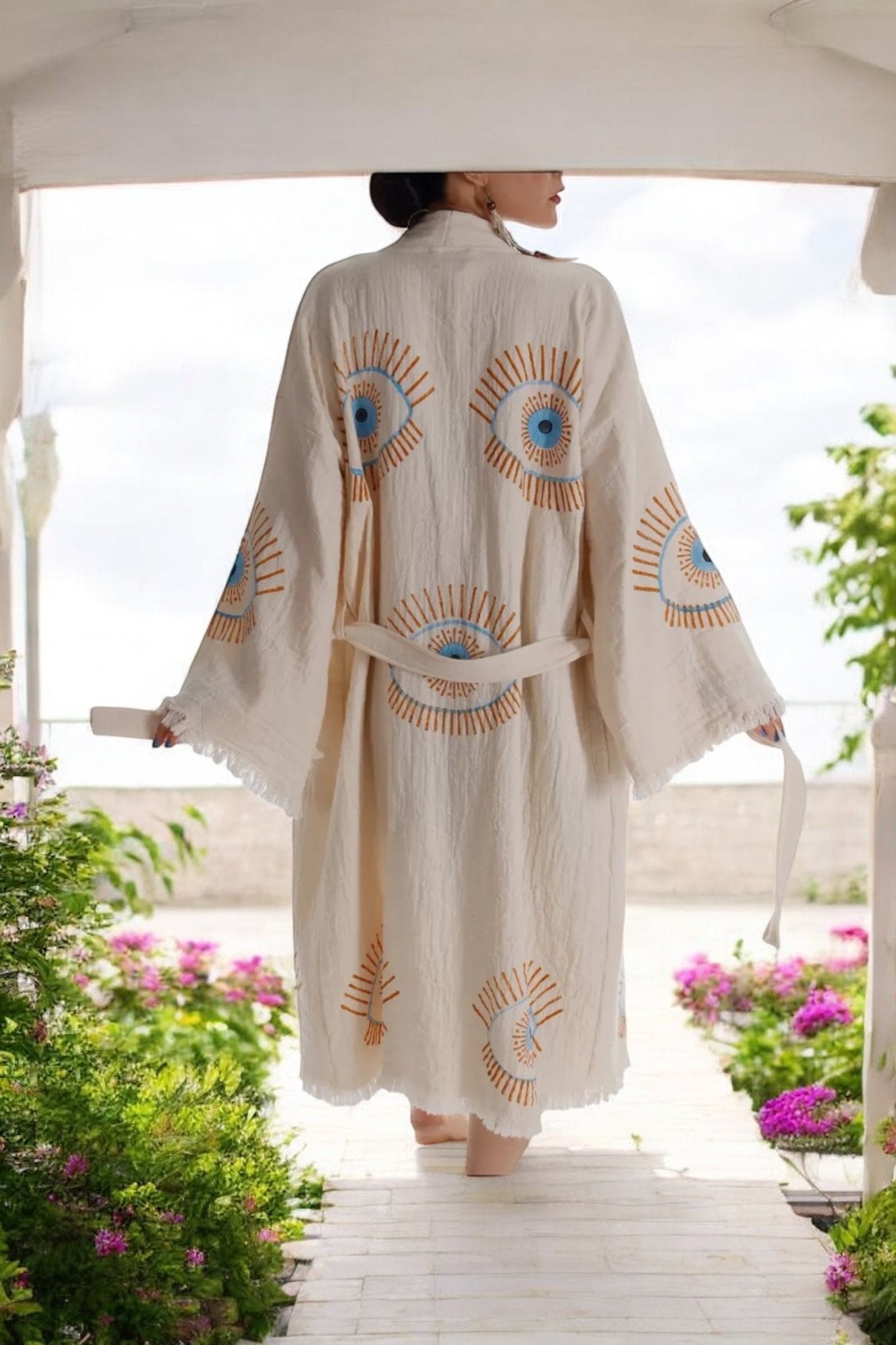 Evil eye cotton robes