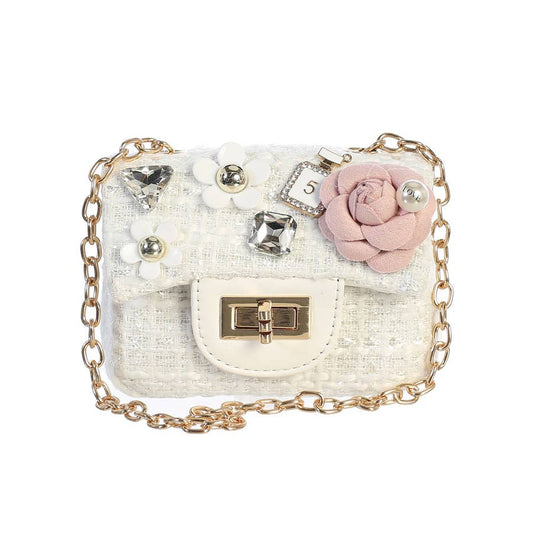 Mini Tweed Purse with Adorable Charms