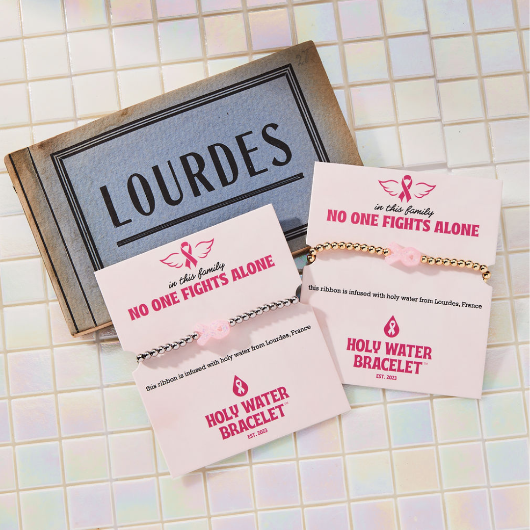 HOLY WATER PINK RIBBON AWARENESS BRACELET