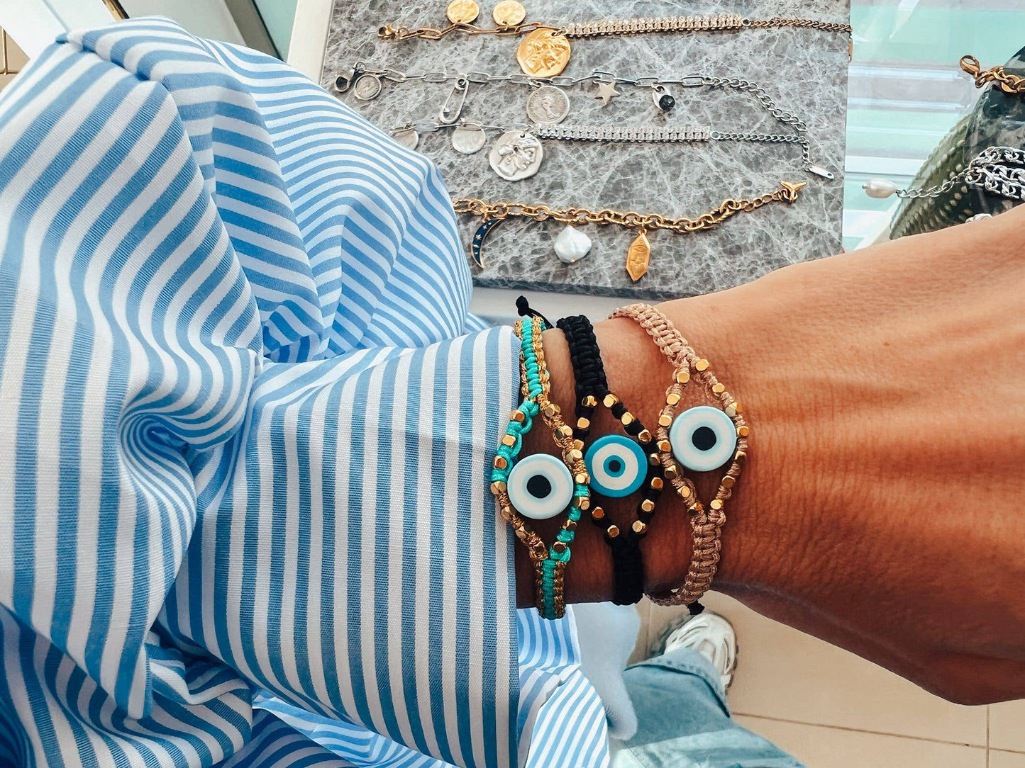 Macrame Evil Eye Bracelets