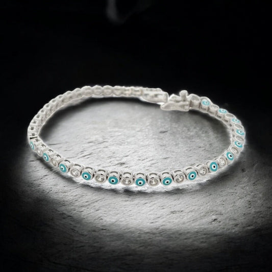 Evil eye tennis bracelets