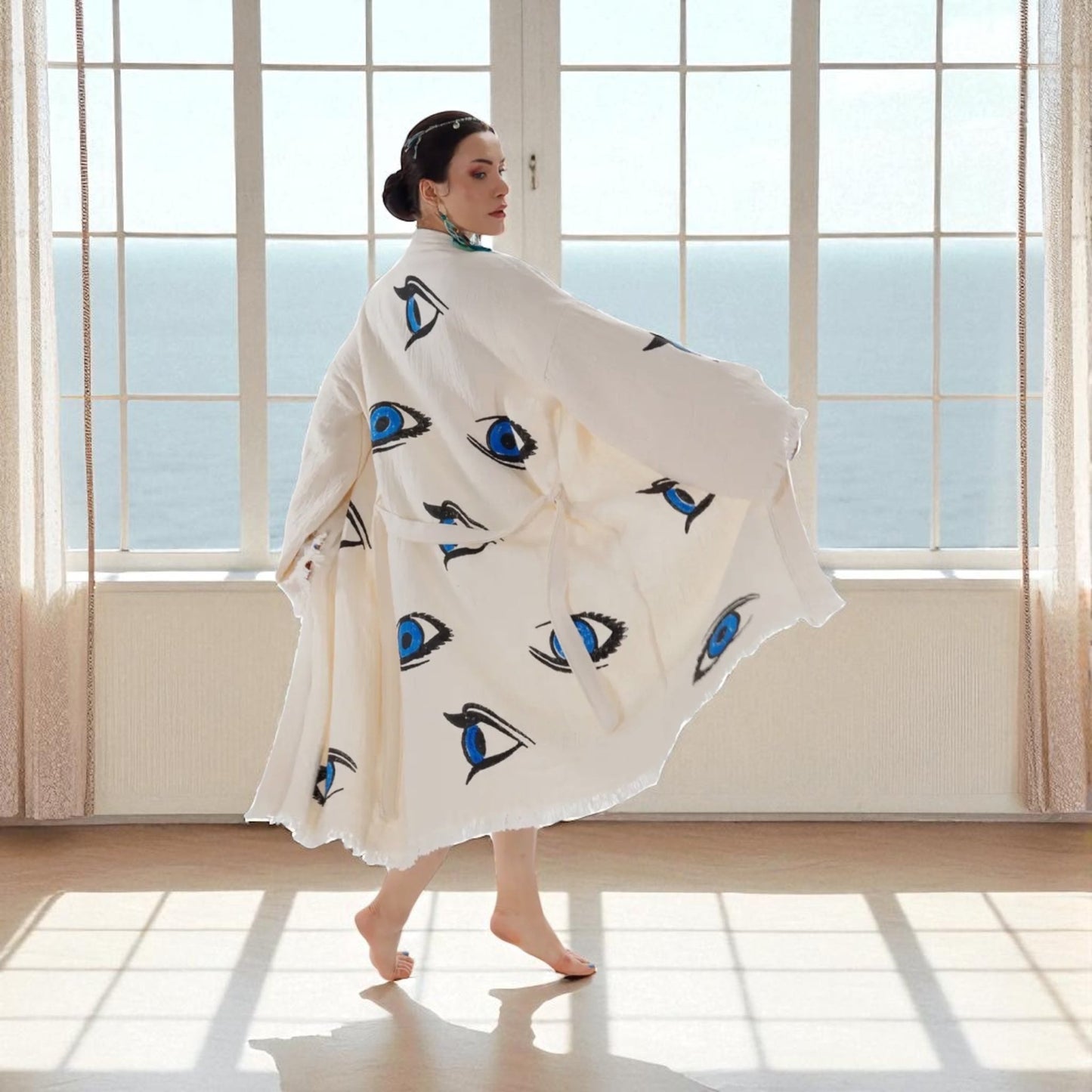 Evil eye cotton robes