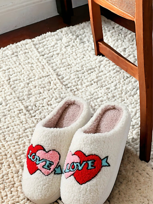 Heart slippers