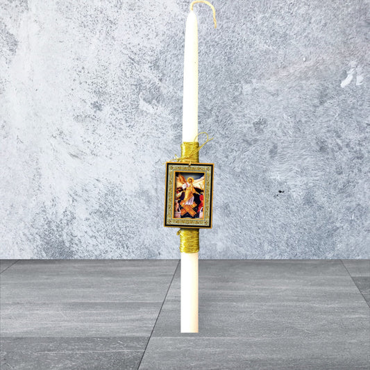 Religious icon easter candles