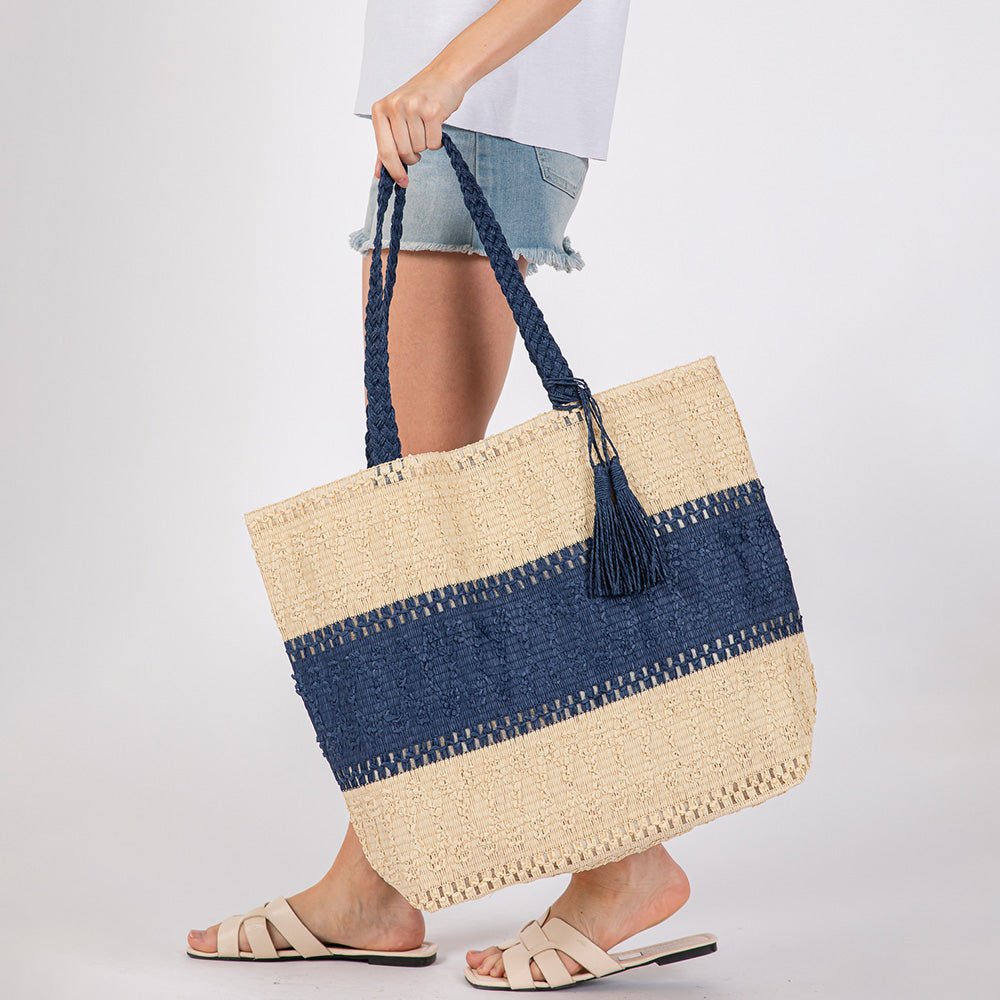 Woven tassel straw bags