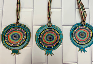 Handmade wood tree ornaments