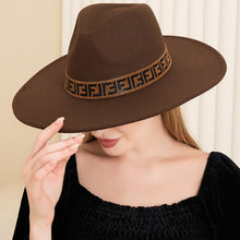 Load image into Gallery viewer, Patterned Band Fedora Panama Hat