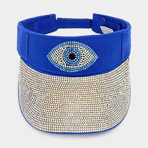 Evil eye bling visor