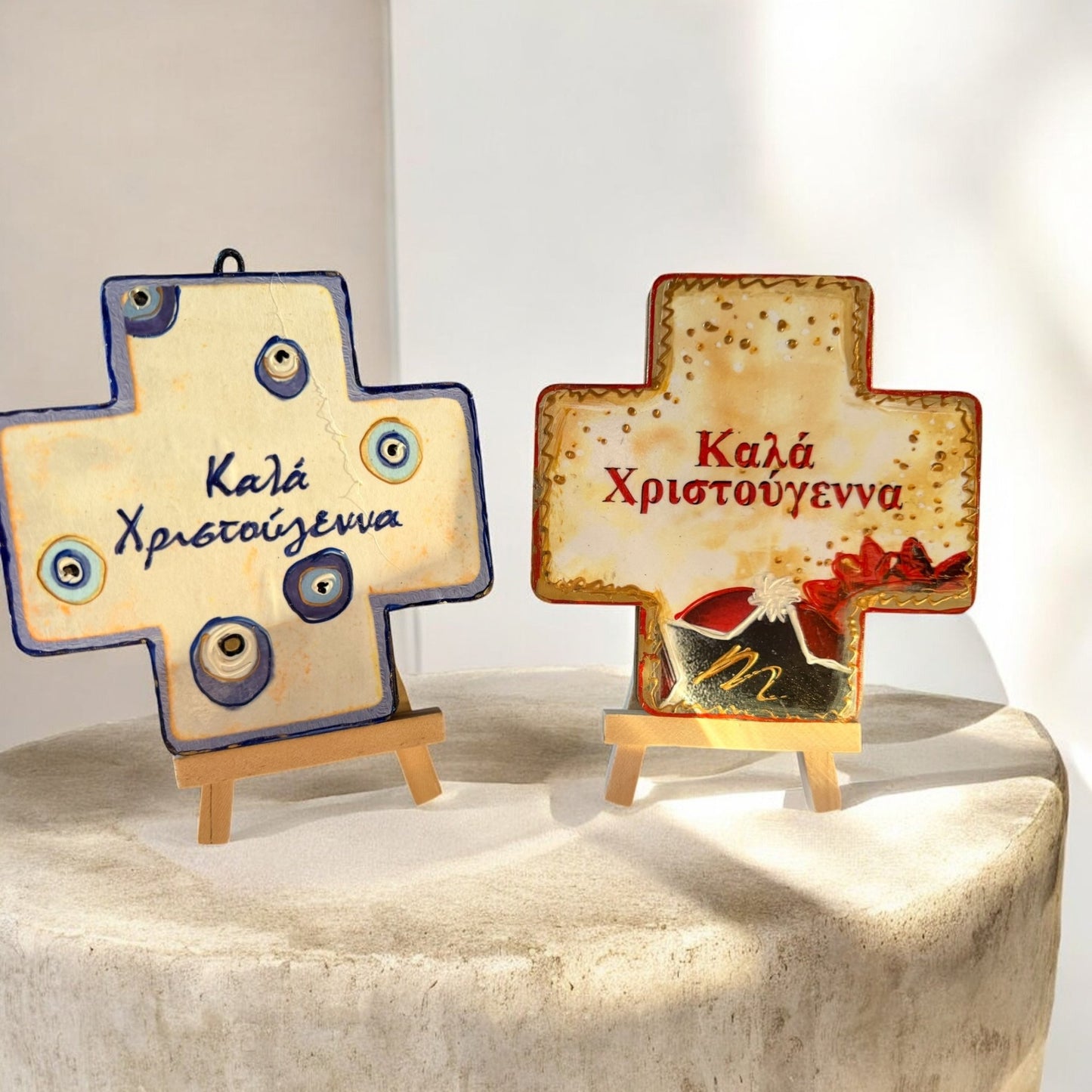 Hand painted wood crosses