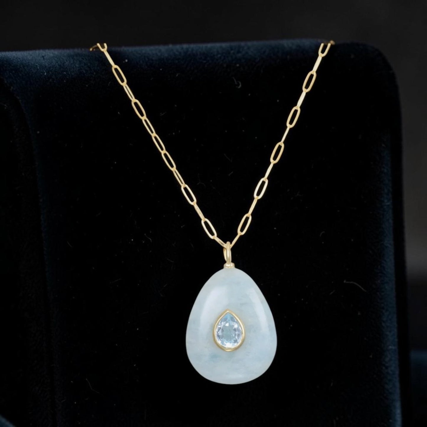 Paros  Pear gemstone Necklace