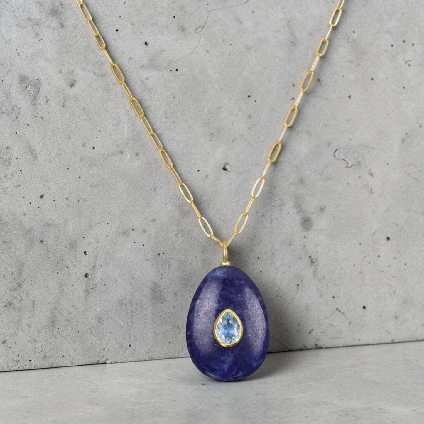 Paros  Pear gemstone Necklace