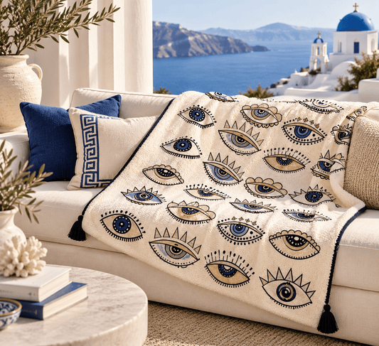 Paros evil eye blanket
