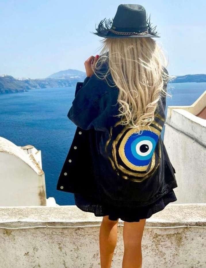 Santorini hand painted jackets