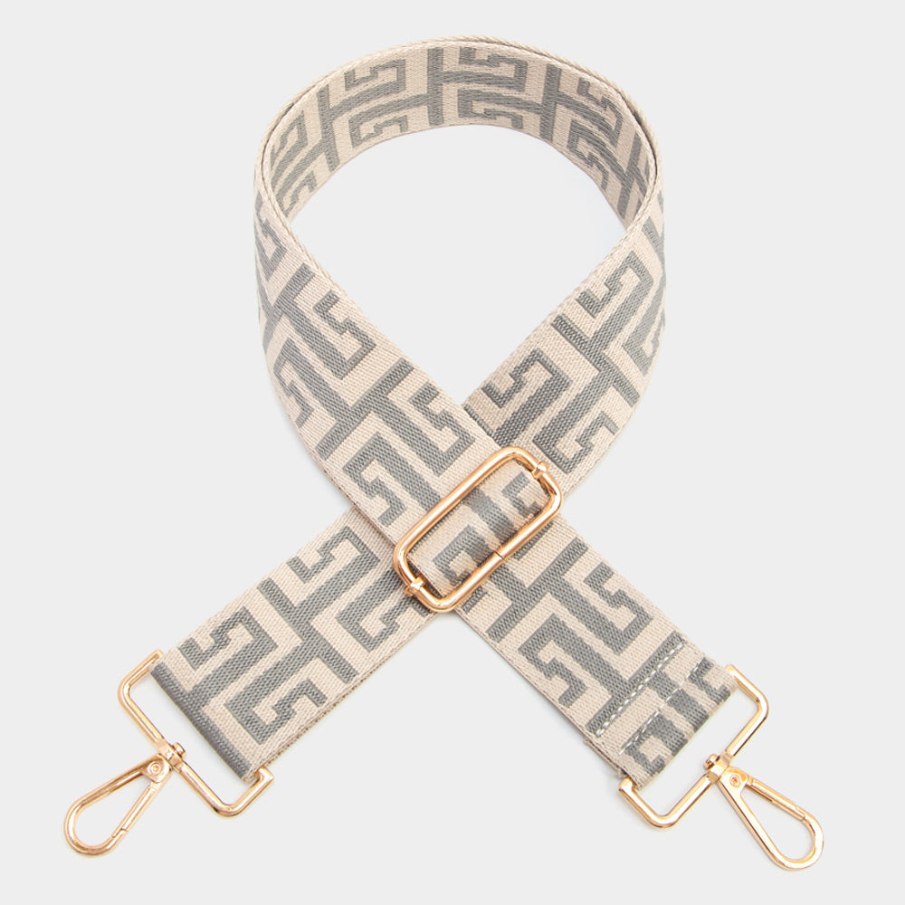 Greek patterned handbag straps – Mata Xios Boutique