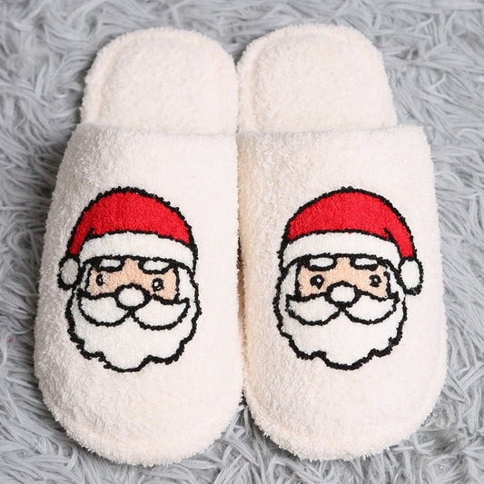 Santa fluffy slippers
