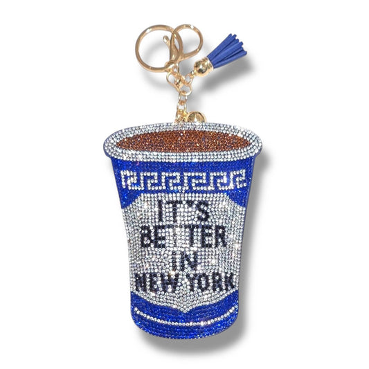 It's Better In New York Rhinestone Bag Charm