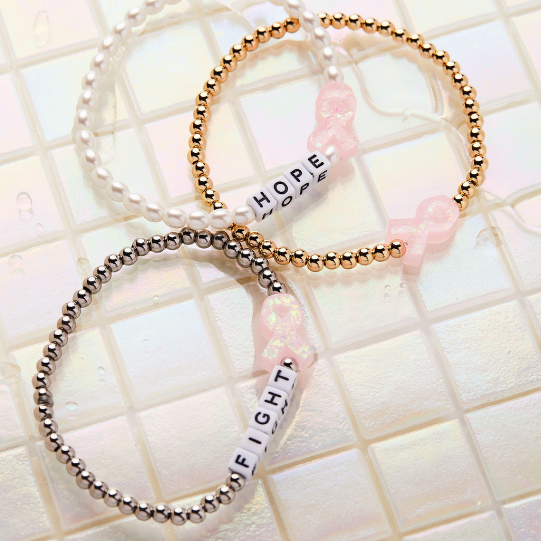HOLY WATER PINK RIBBON AWARENESS BRACELET