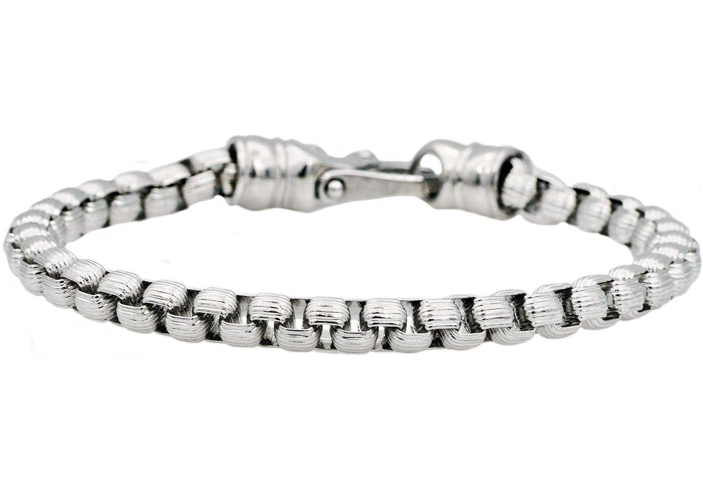Men's Stainless Steel Rolo Link Bracelet
