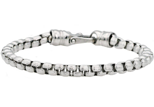 Men's Stainless Steel Rolo Link Bracelet