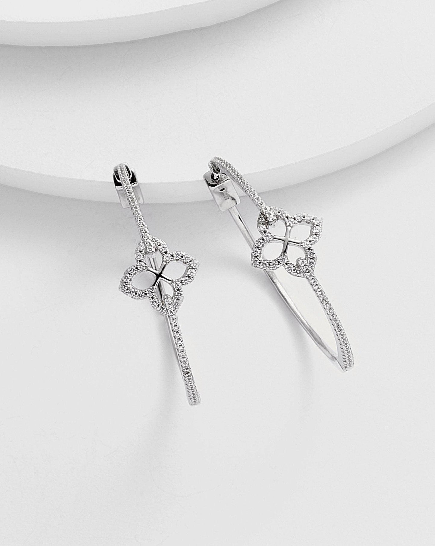 GIA Clover Hoop Earrings