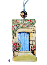 Load image into Gallery viewer, Unique wood doors hand painted ornament