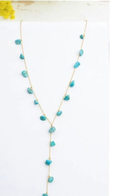 Turquoise V necklace