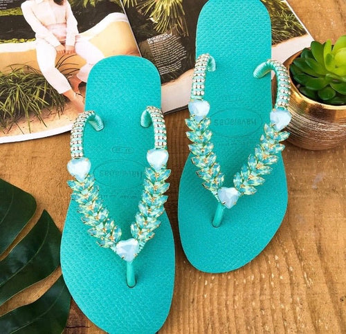 Green with luxury crystals
