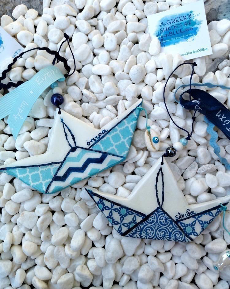 Ceramic hanging  boat