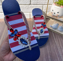 Load image into Gallery viewer, 4th of July flip flops
