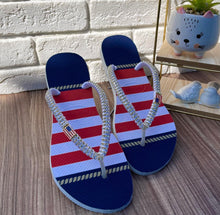 Load image into Gallery viewer, 4th of July flip flops