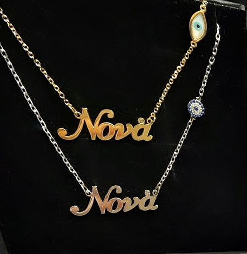 Nona sterling silver gold plated with oval eye